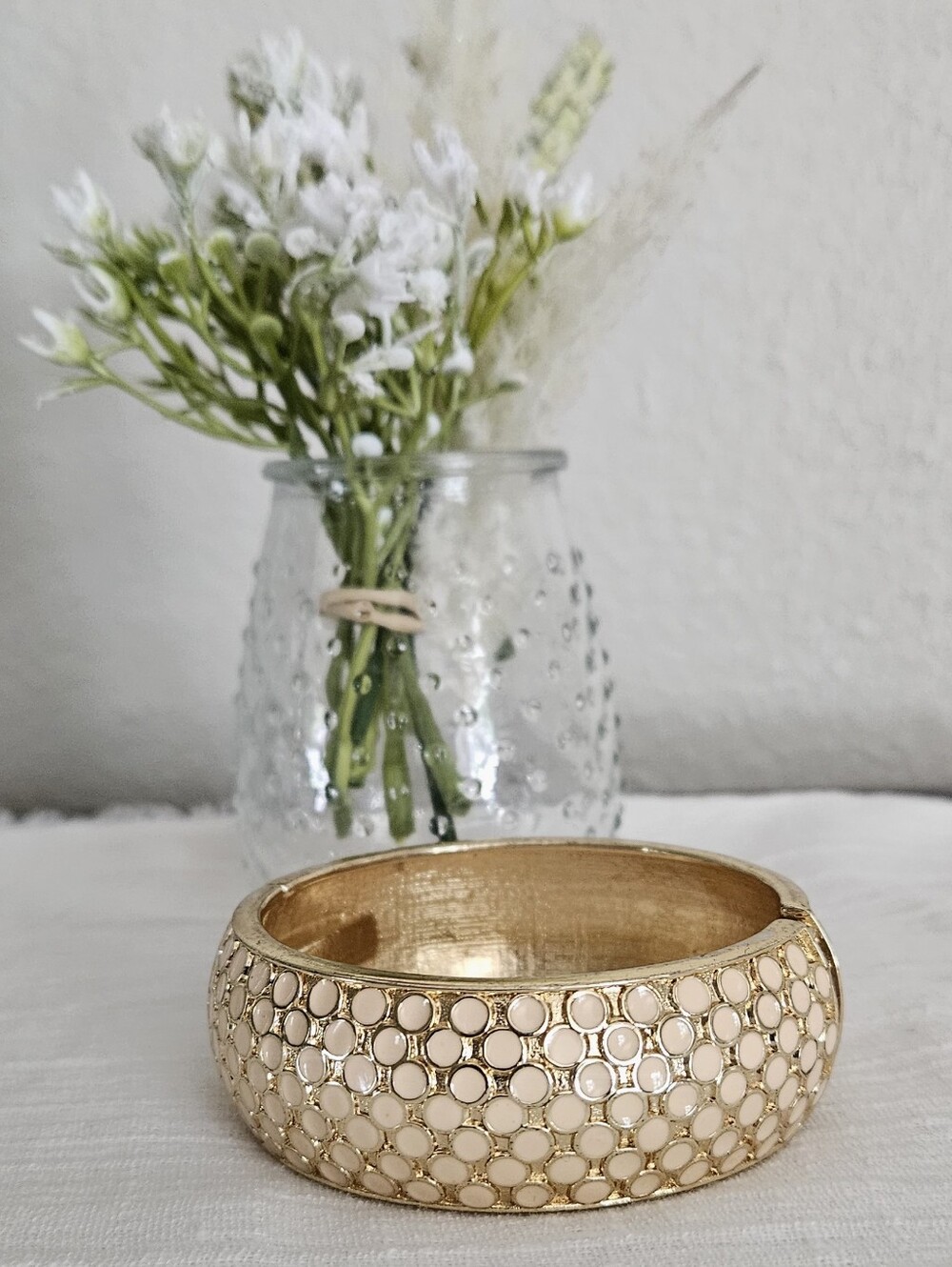 Host Pick! Vintage Gold and Enamel Bangle Bracelt Cuff
